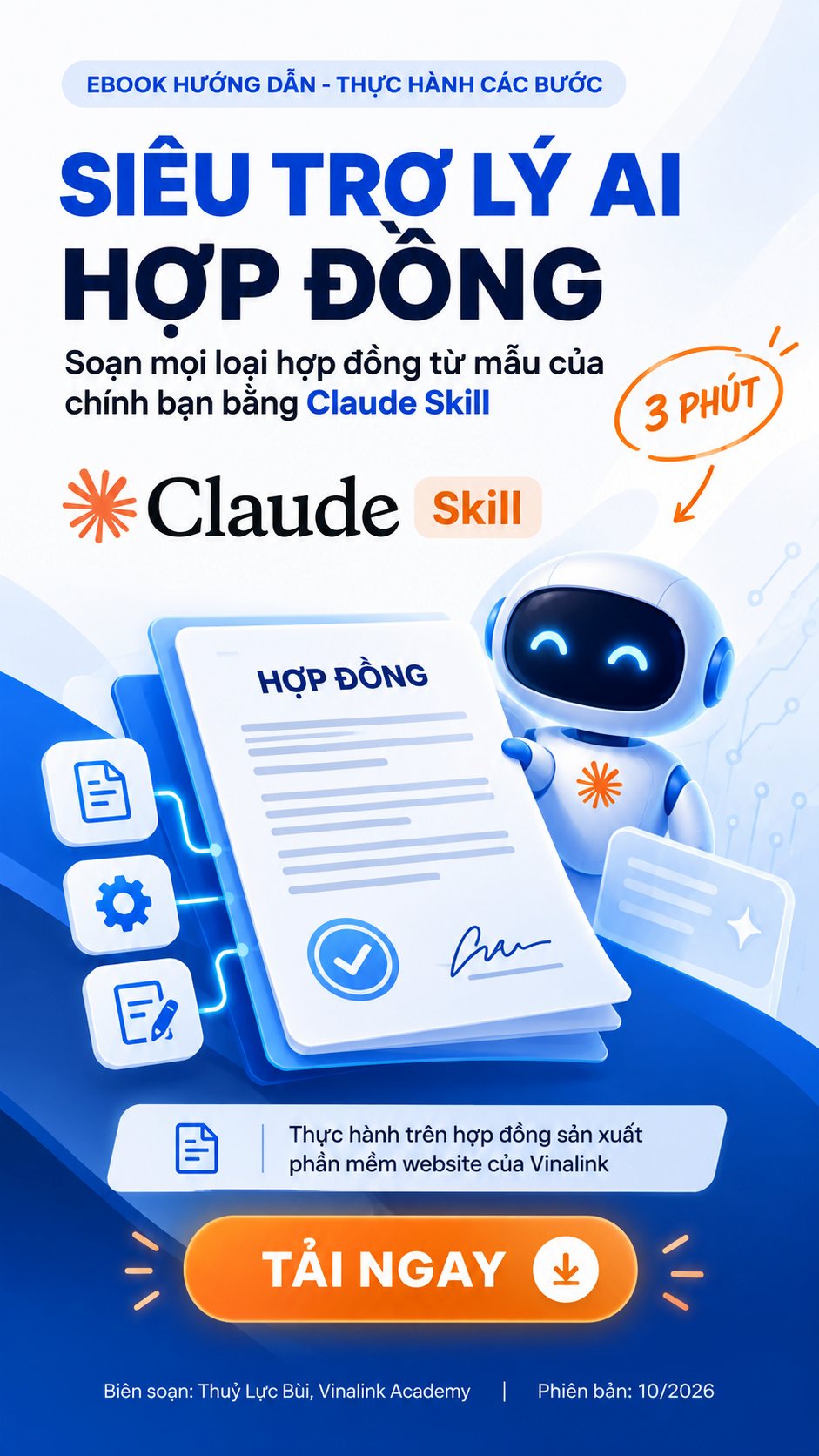 Bìa ebook Siêu trợ lý AI hợp đồng, soạn hợp đồng từ mẫu của bạn bằng Claude Skill